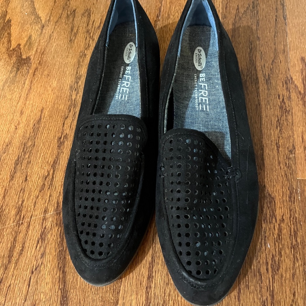 Dr. Scholl's Black Perforated Loafers